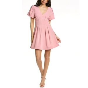 Cinq à Sept Women’s Dorine pintucked A-line minidress in a pink/blush color 10